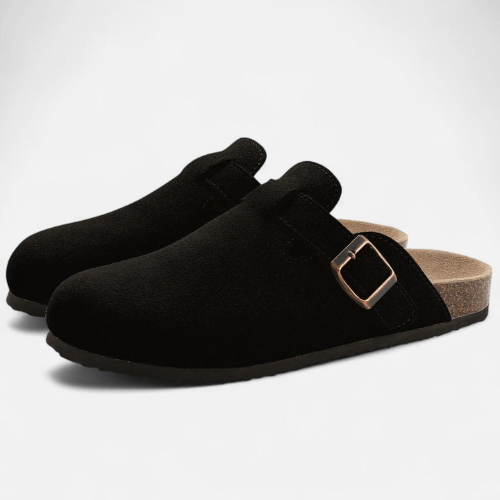 Suede-Look Sculpted Mule Clogs