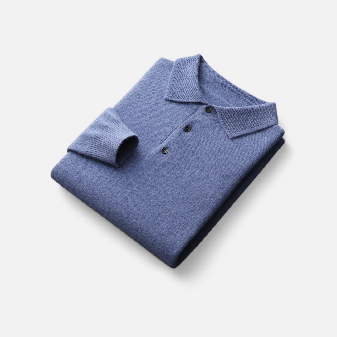 Merino Knit Polo Sweater
