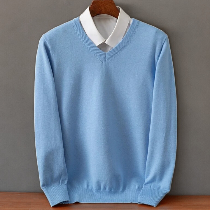 Ribbed V-Neck Sweater