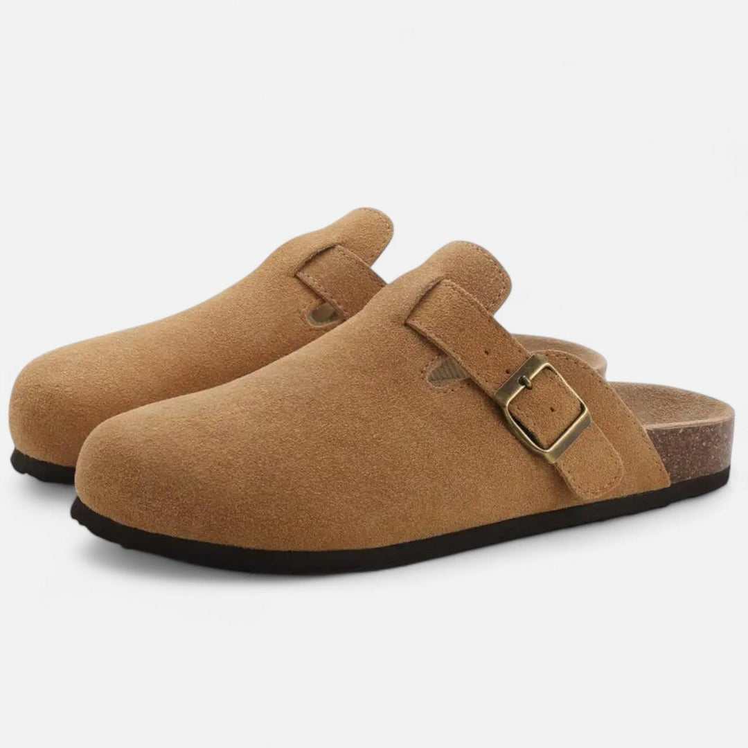 Suede-Look Sculpted Mule Clogs