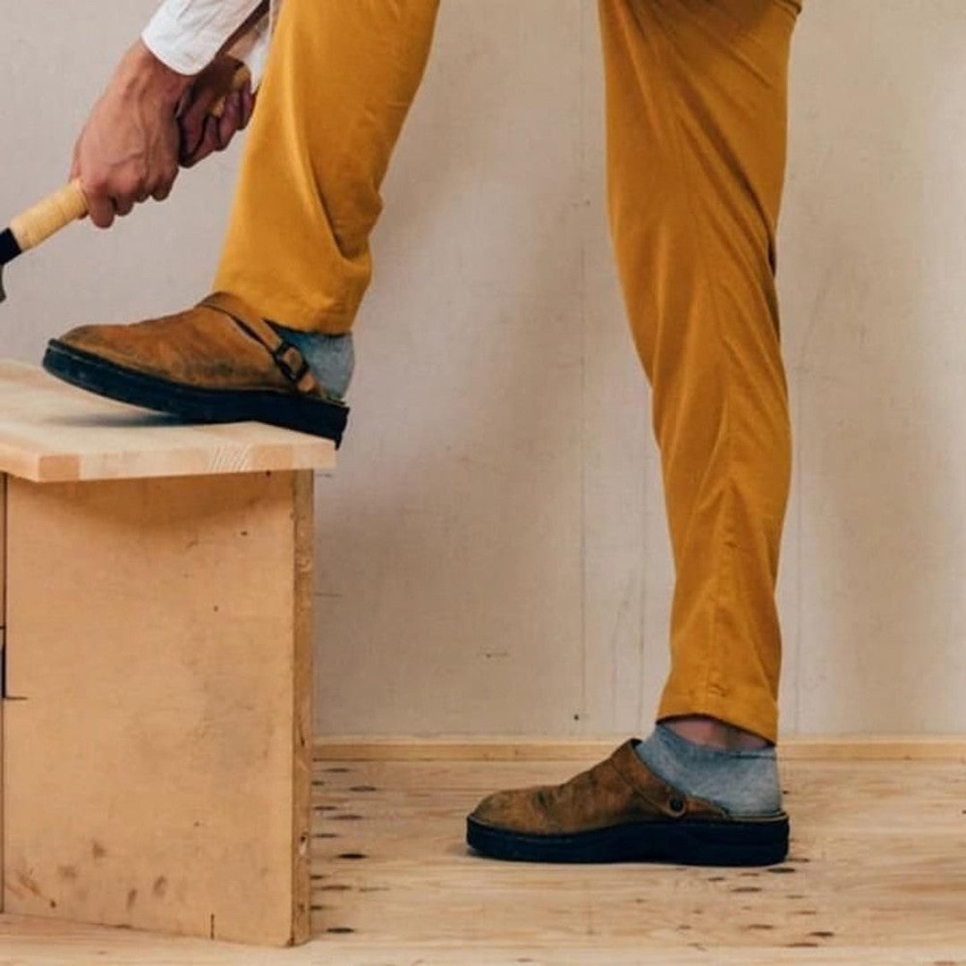 Adjustable Leather-Look Clogs