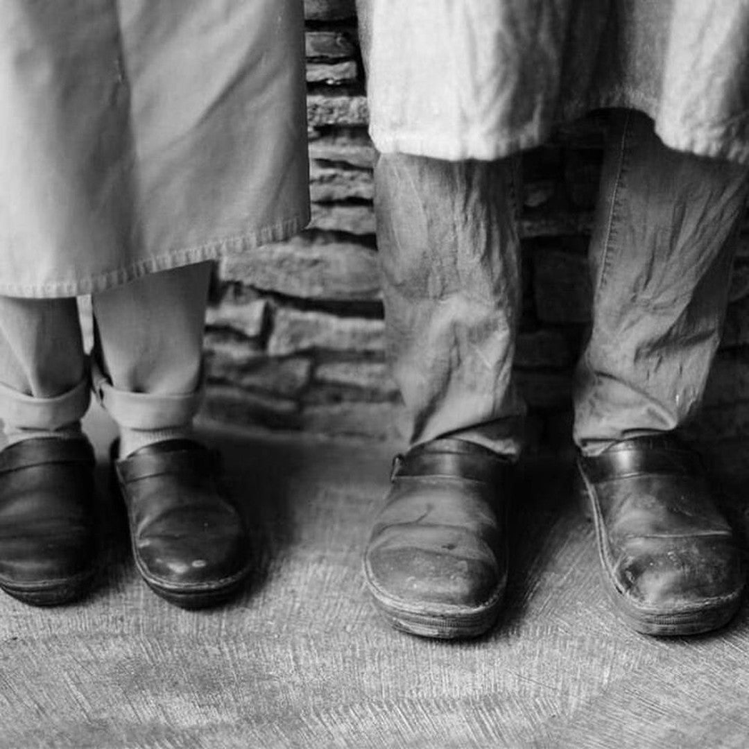 Adjustable Leather-Look Clogs