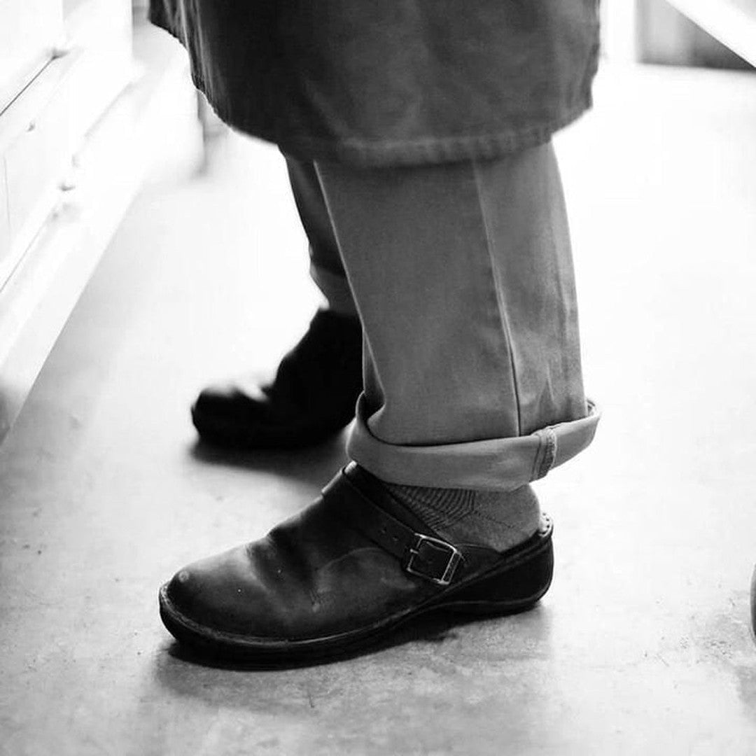 Adjustable Leather-Look Clogs