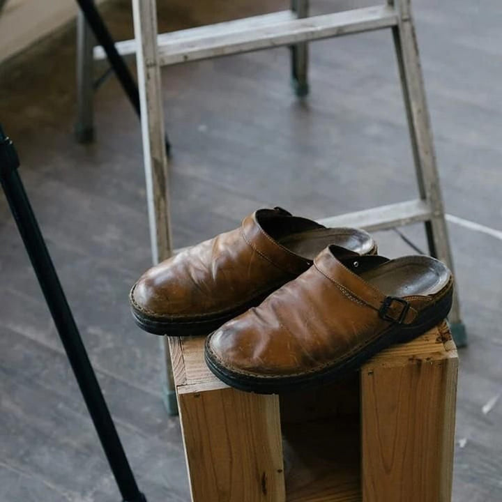 Adjustable Leather-Look Clogs