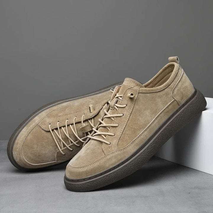 Brushed-Finish Low-Top Sneakers