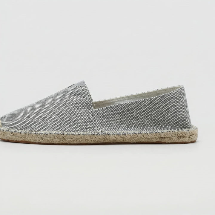 Linen-Texture Espadrille Loafers