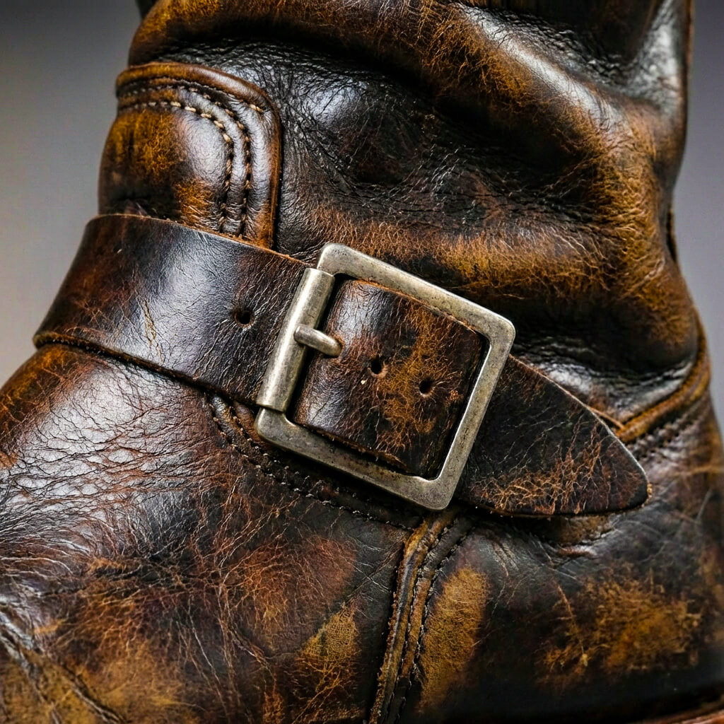 Retro Buckle Lace-Up Boots