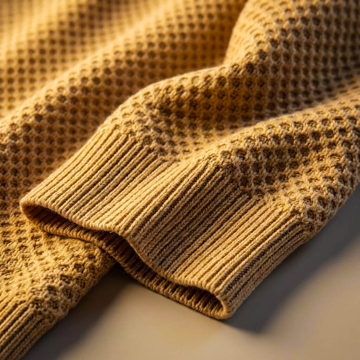 Men’s Honeycomb Knit woven-knit Cardigan
