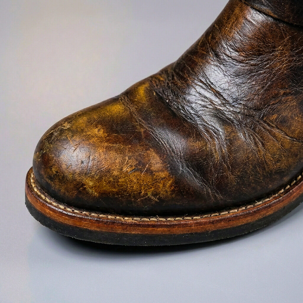 Retro Buckle Lace-Up Boots
