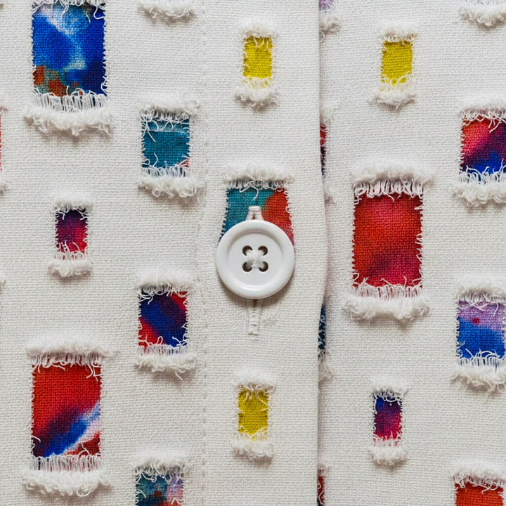woven fabric blend Patchwork Shirt