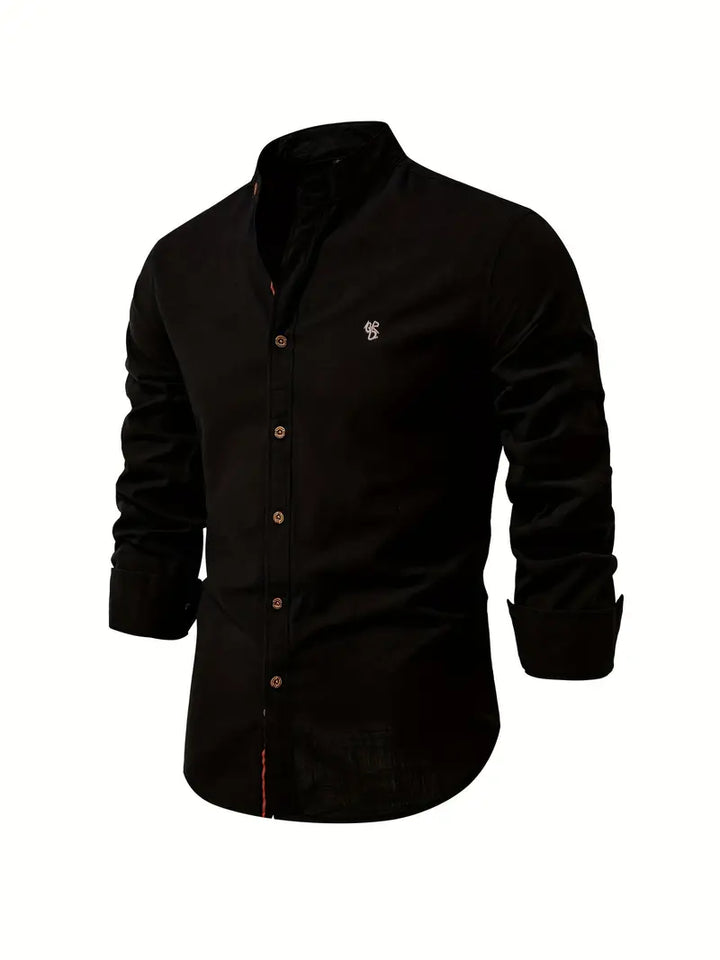 Stand Collar Button Front Shirt