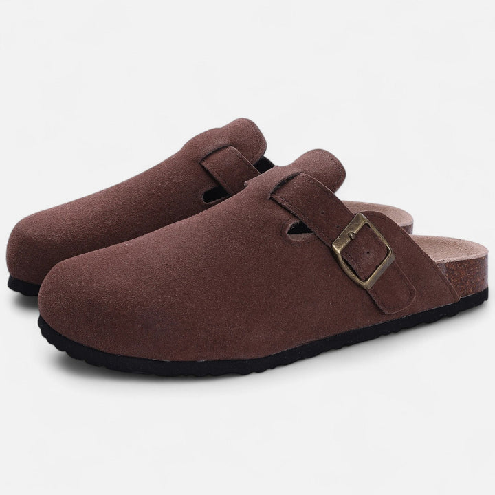 Suede-Look Sculpted Mule Clogs