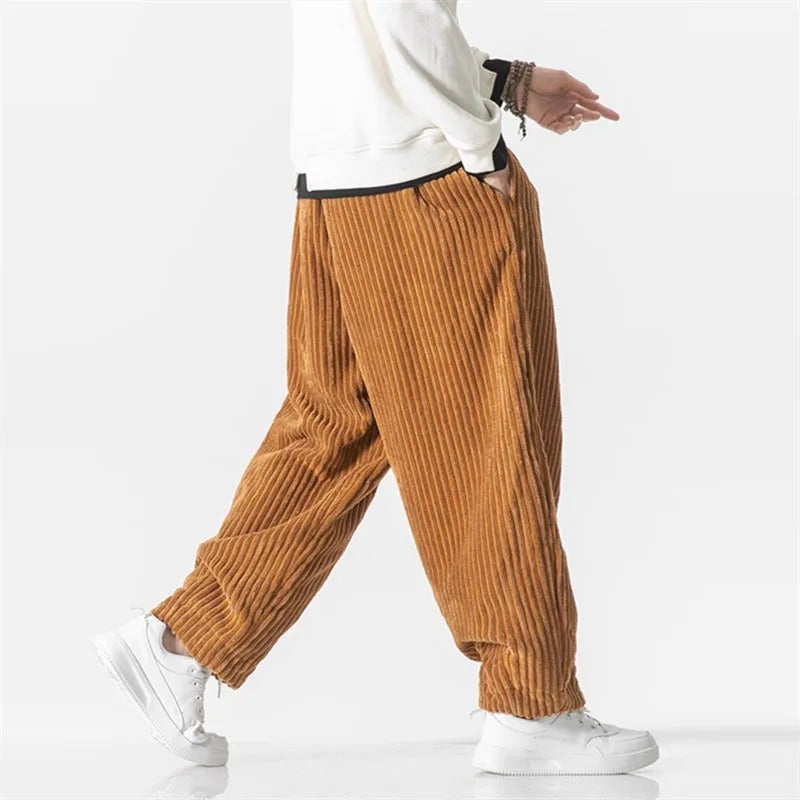 Relaxed Corduroy-Look Pants