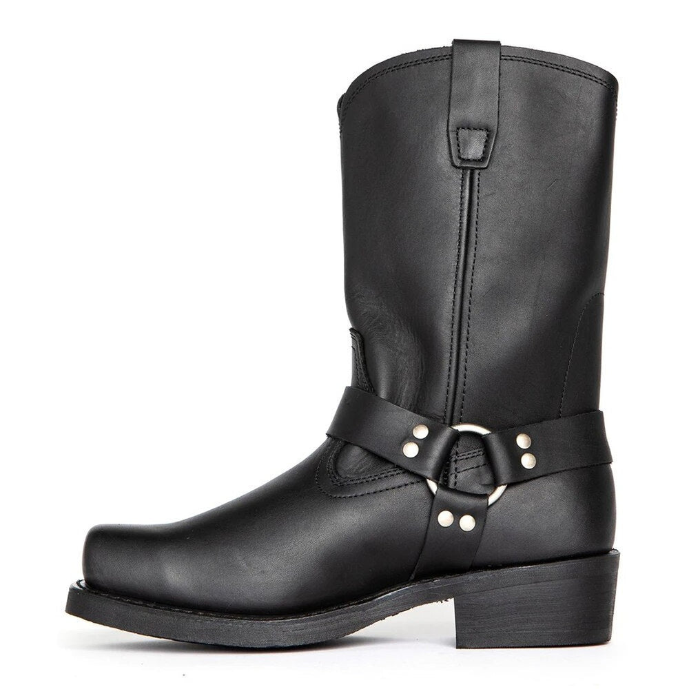 Dirk | Heren gesp riem cowboy laarzen in de kleur Zwart voor heren in stijl ideaal voor de herfst.