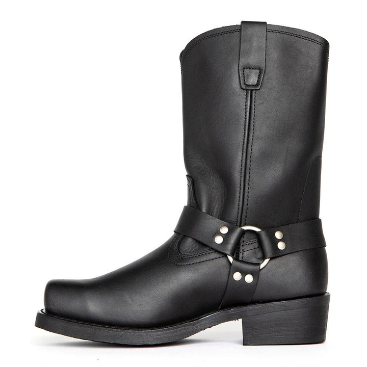 Dirk | Heren gesp riem cowboy laarzen in de kleur Zwart voor heren in stijl ideaal voor de herfst.