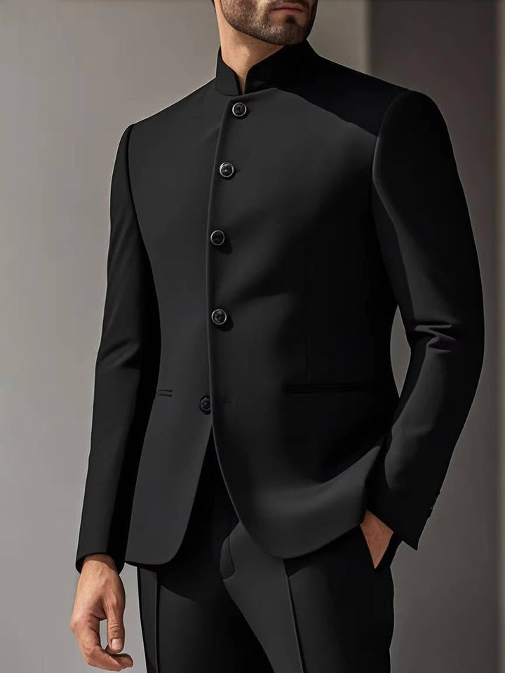 Nehru Collar Two-Piece Suit Set