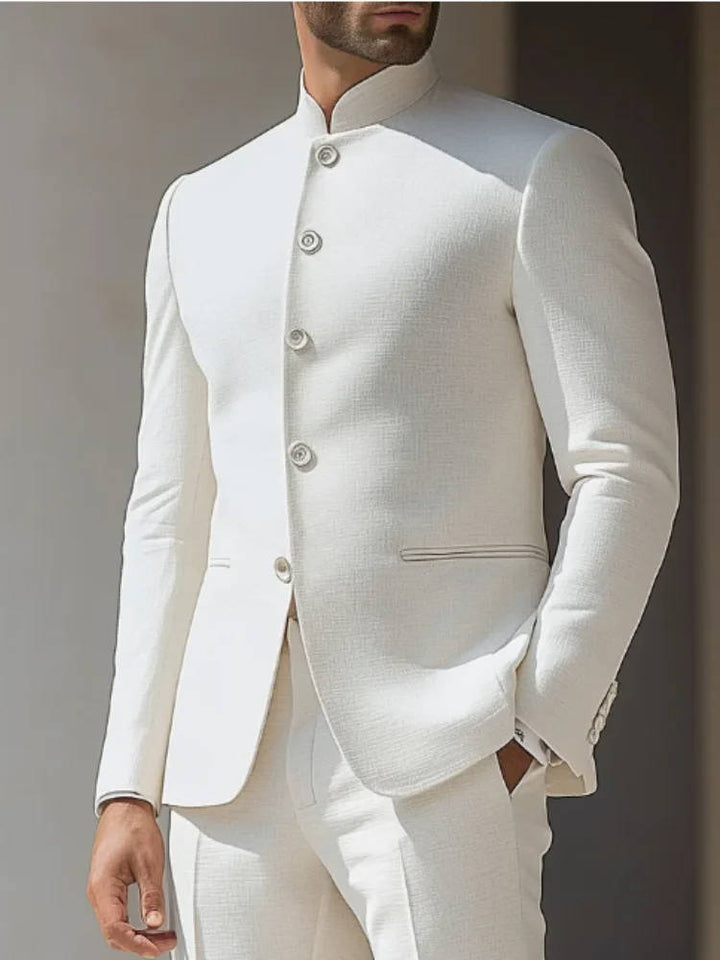 Nehru Collar Two-Piece Suit Set