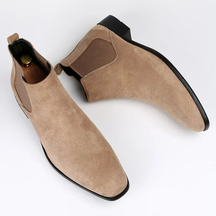 Pointed-Toe Chelsea Ankle Boots