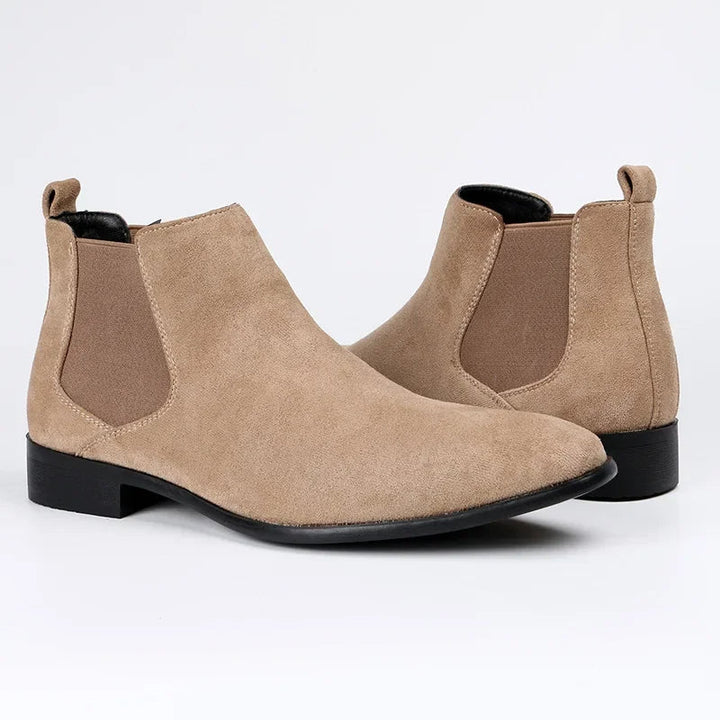 Pointed-Toe Chelsea Ankle Boots