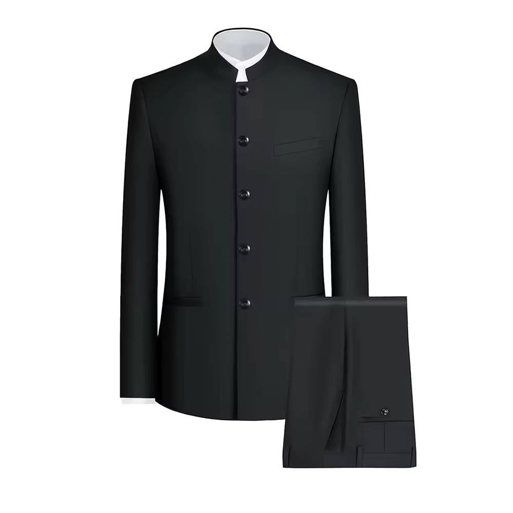 Nehru Collar Two-Piece Suit Set