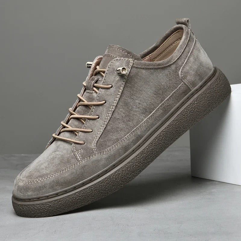 Brushed-Finish Low-Top Sneakers