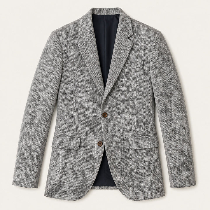 Classic Herringbone Blazer