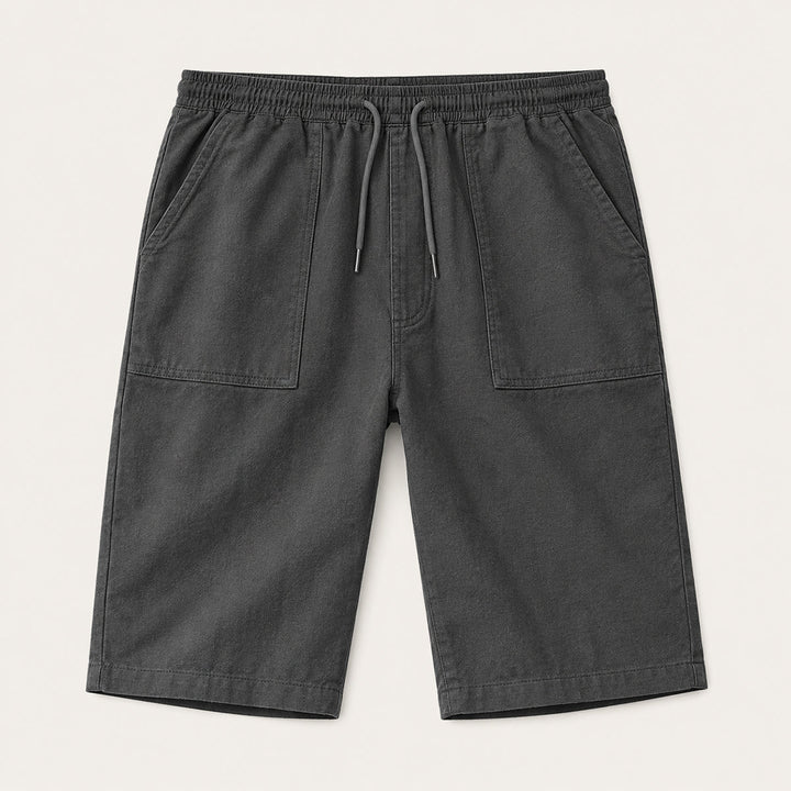 Drawstring Three-Quarter Shorts