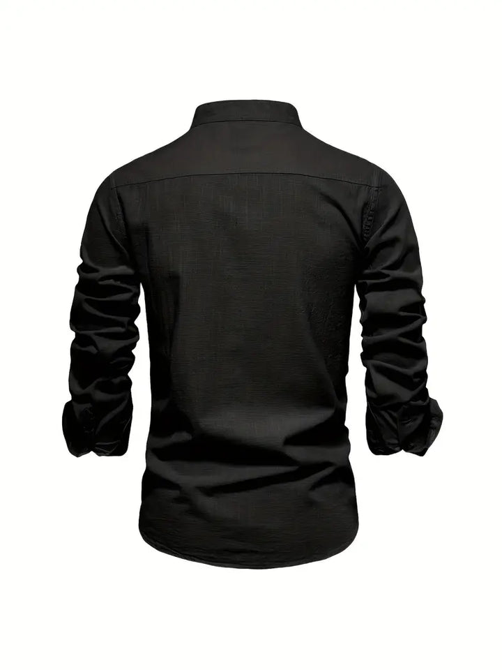 Stand Collar Button Front Shirt