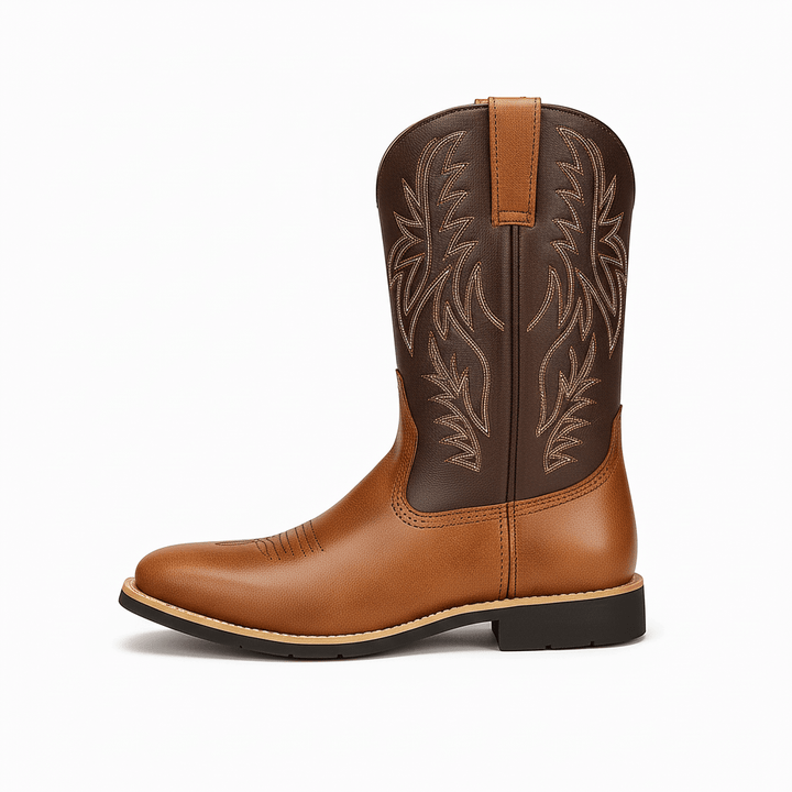 Leather-Look Western Roper Boots