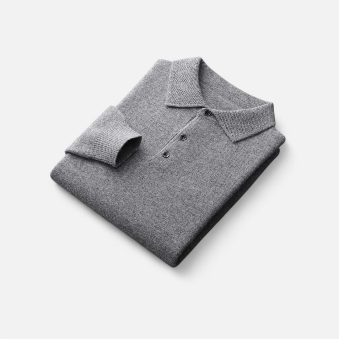 Merino Knit Polo Sweater
