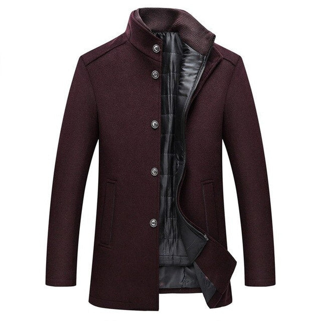 Hugo | Single-breasted thick wool coat afbeelding 1