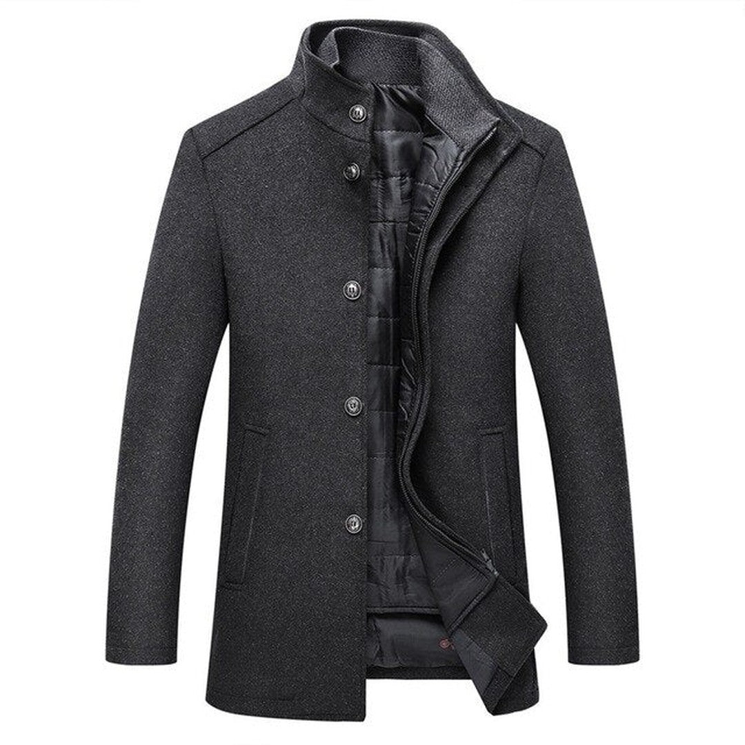 Hugo | Single-breasted thick wool coat afbeelding 3