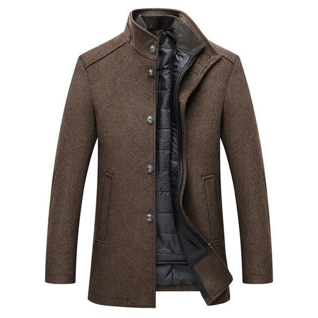 Hugo | Single-breasted thick wool coat afbeelding 2