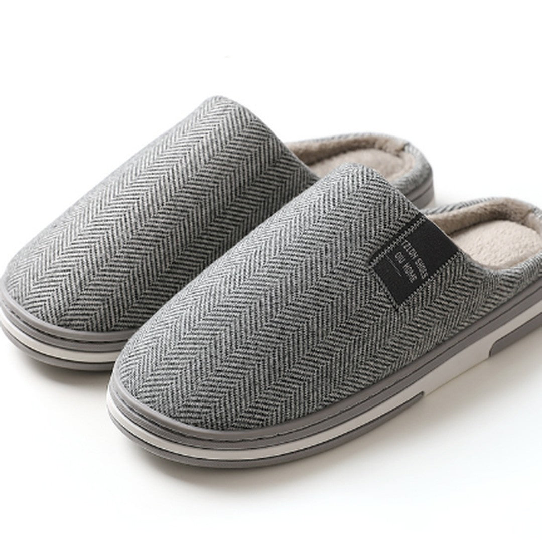 Heren Pantoffels met Antislip Zool – Warme en Comfortabele Pluche Sloffen