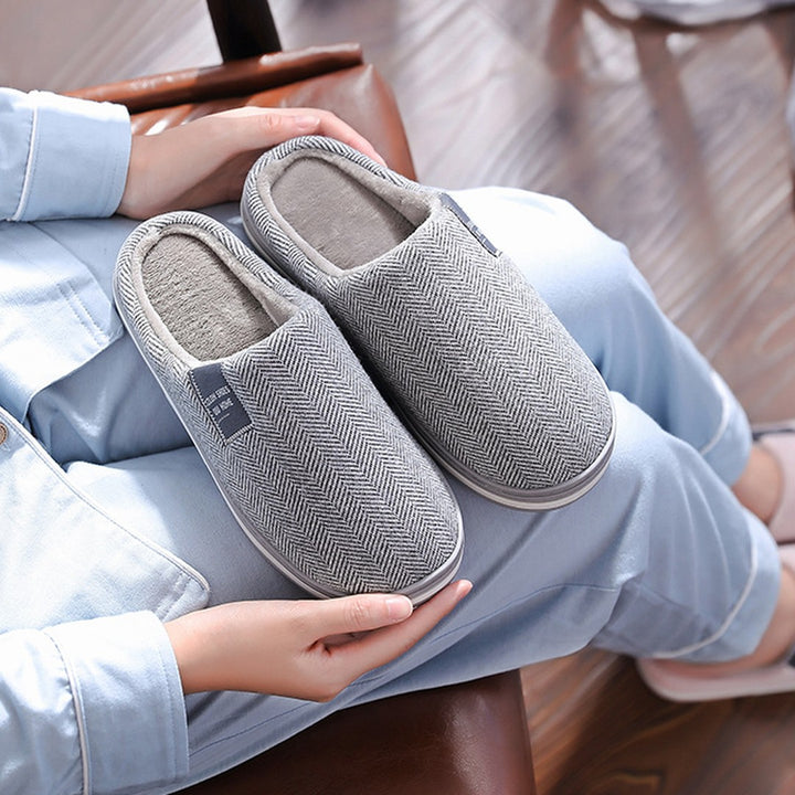 Heren Pantoffels met Antislip Zool – Warme en Comfortabele Pluche Sloffen