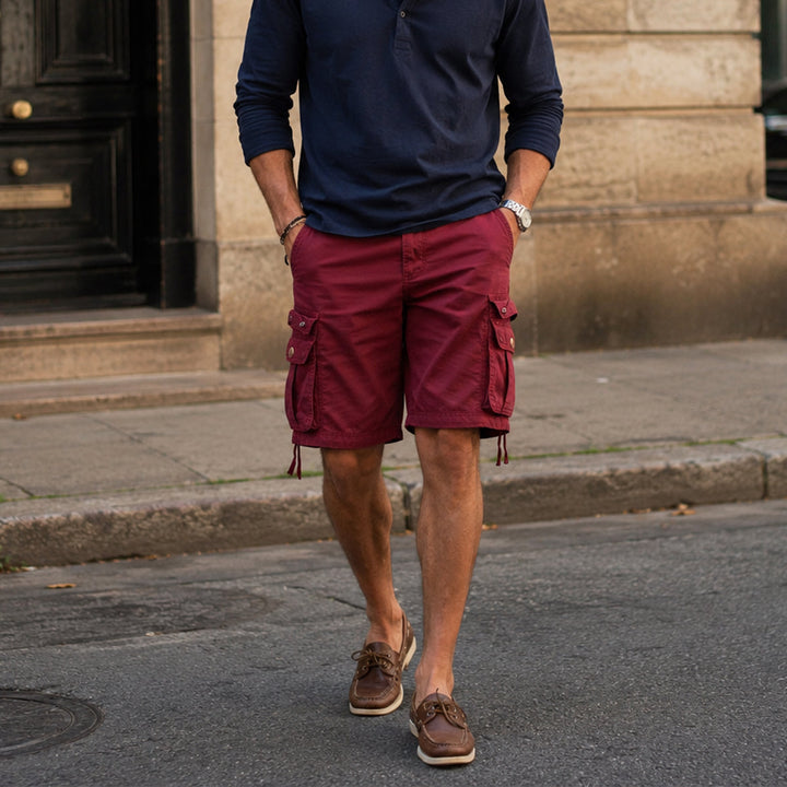 Casual Cotton-Feel Cargo Shorts