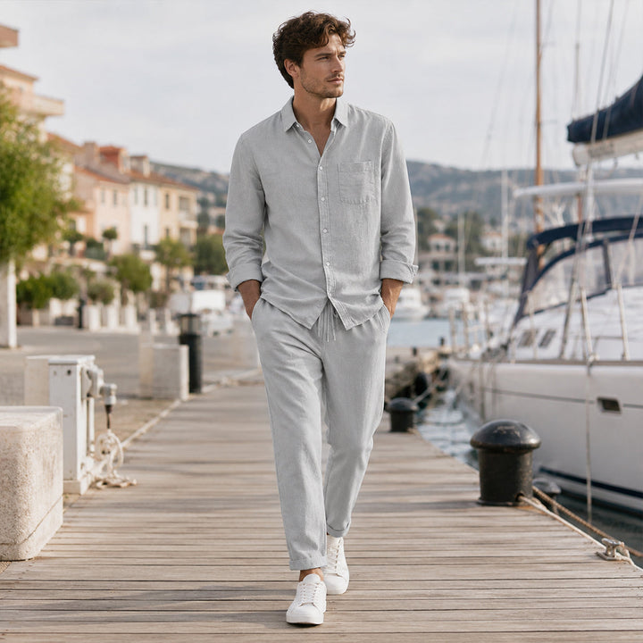 Relaxed Shirt and Trousers Set