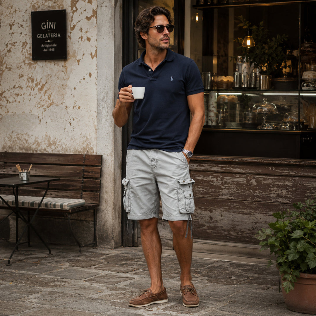 Casual Cotton-Feel Cargo Shorts