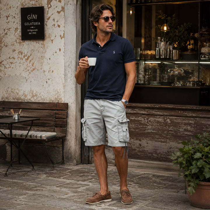 Casual Cotton-Feel Cargo Shorts
