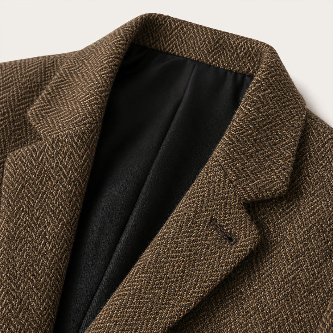 Classic Herringbone Blazer
