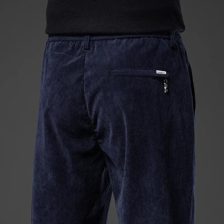 Drawstring Corduroy-Look Pants