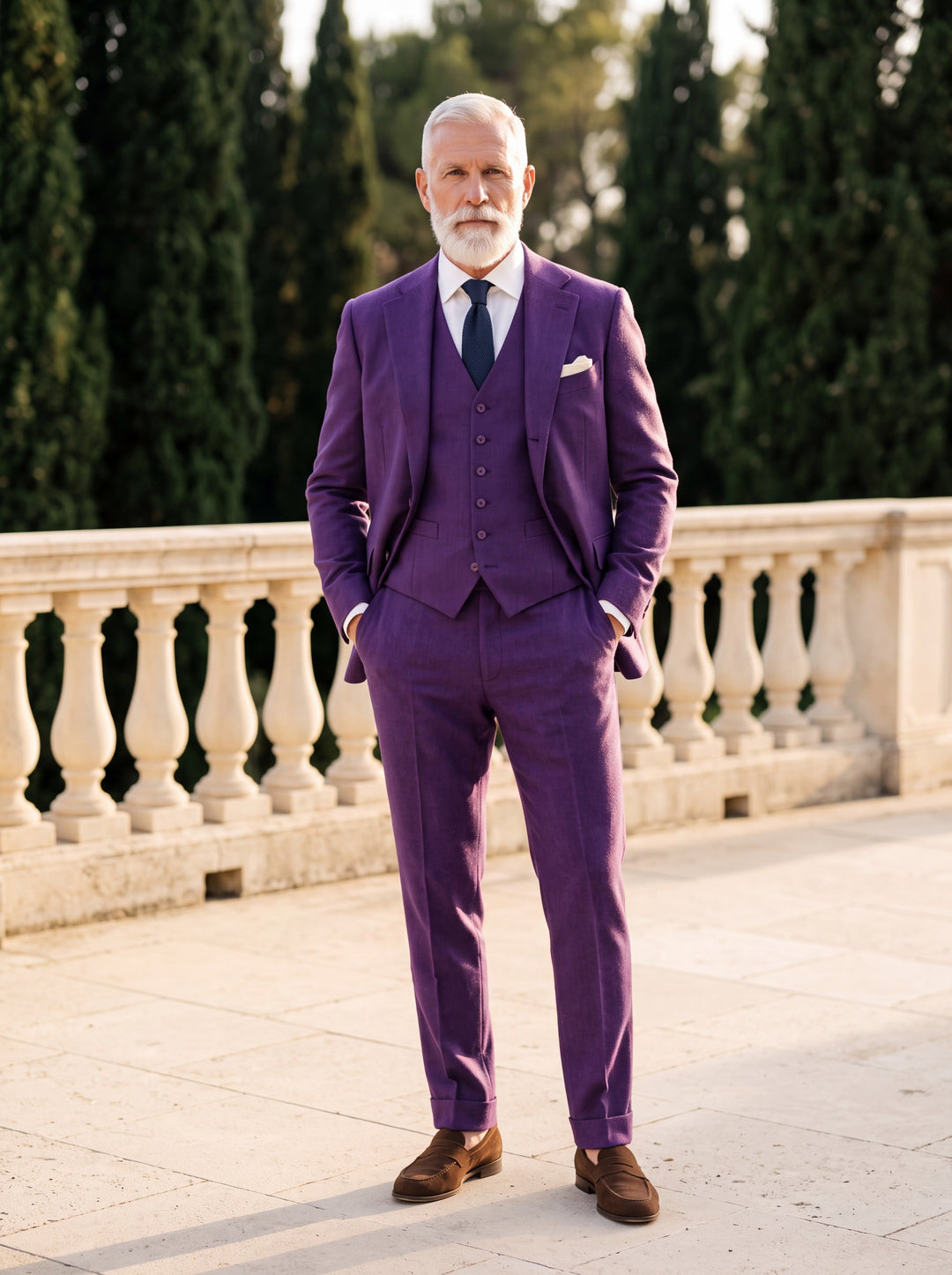 3-Piece Formal Suit Set with Matching Gilet