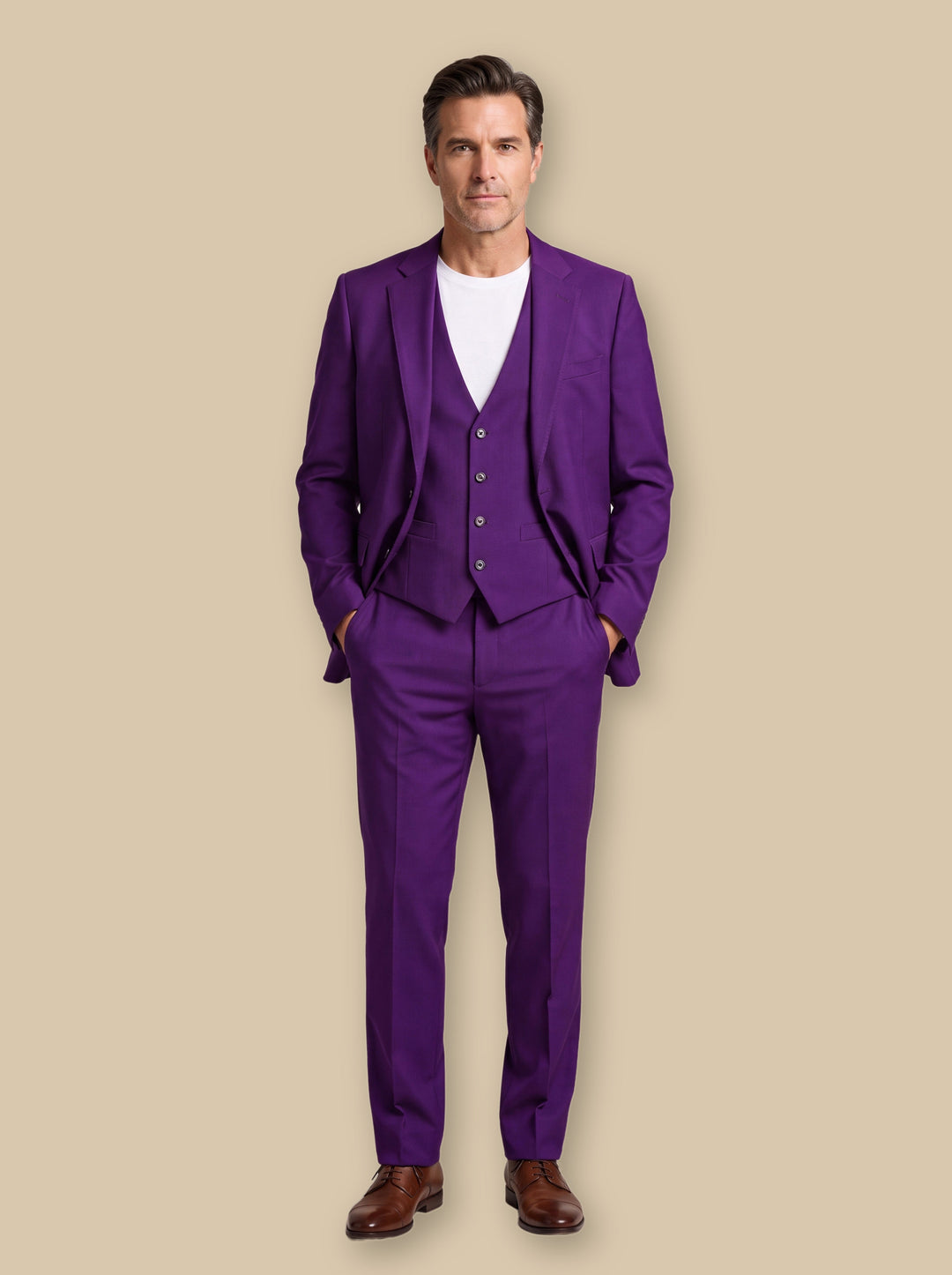 3-Piece Formal Suit Set with Matching Gilet