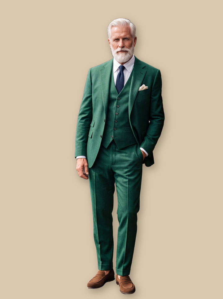 3-Piece Formal Suit Set with Matching Gilet