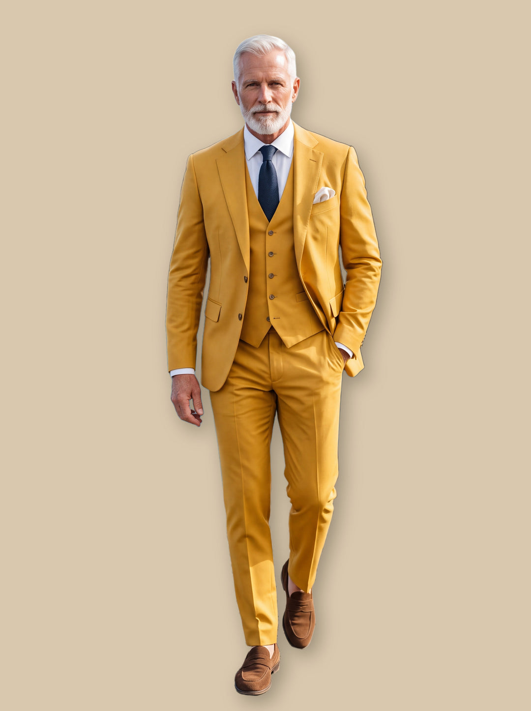 3-Piece Formal Suit Set with Matching Gilet