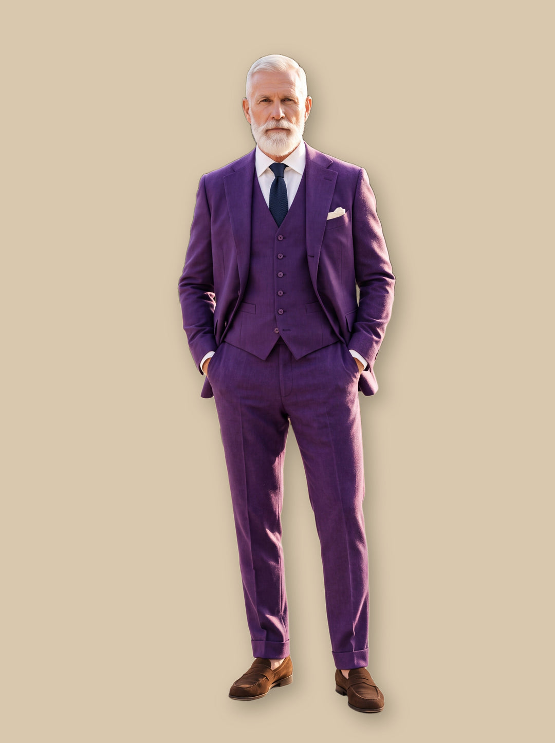3-Piece Formal Suit Set with Matching Gilet