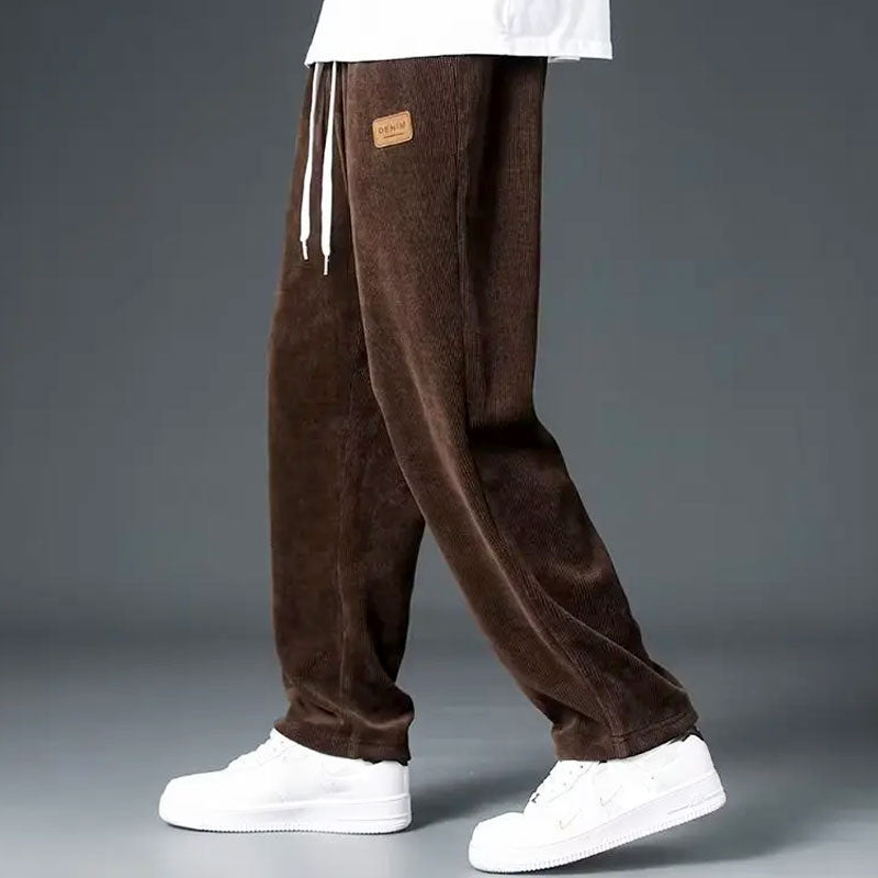 Textured Wide-Leg Sweatpants