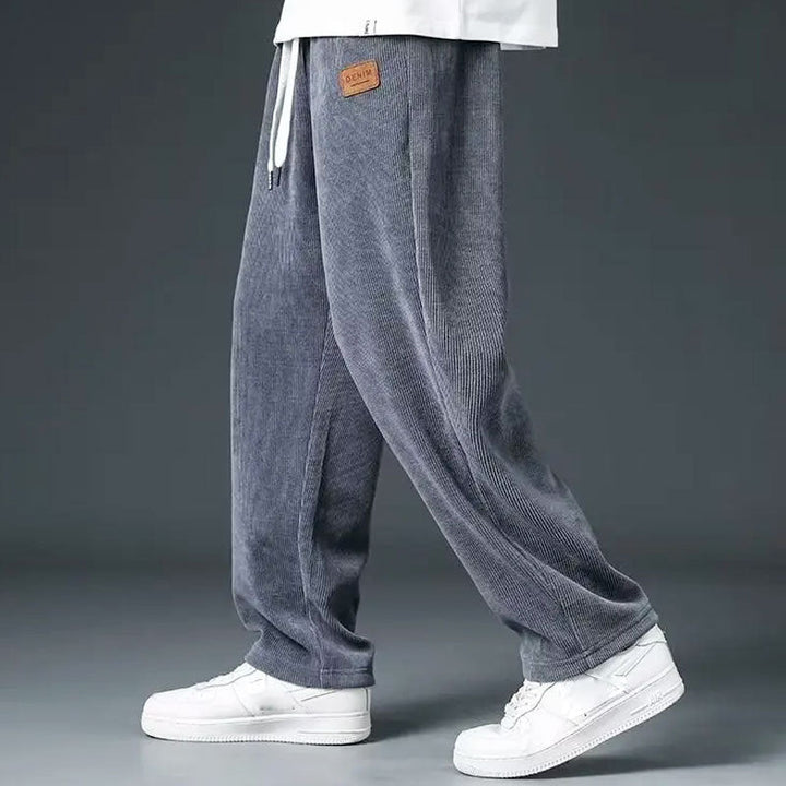 Textured Wide-Leg Sweatpants