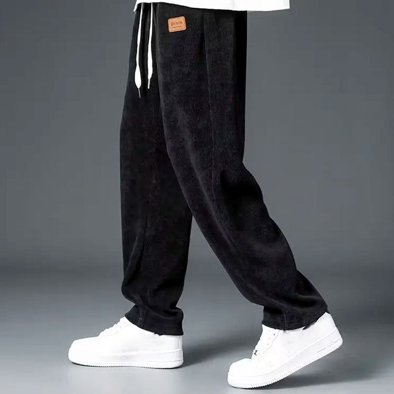 Textured Wide-Leg Sweatpants