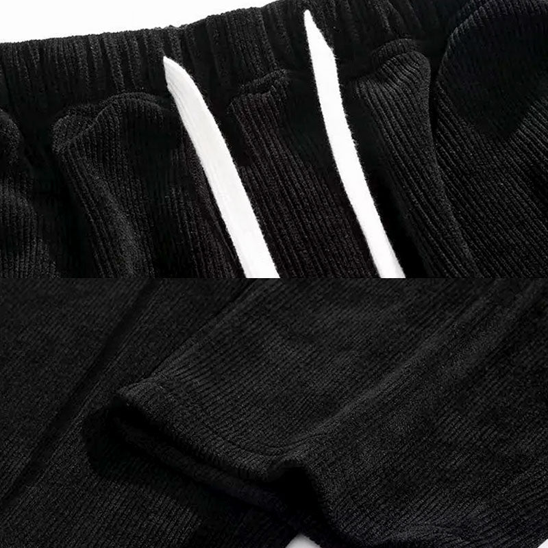 Textured Wide-Leg Sweatpants